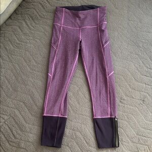 lululemon athletica Pink and Deep Purple Leggings